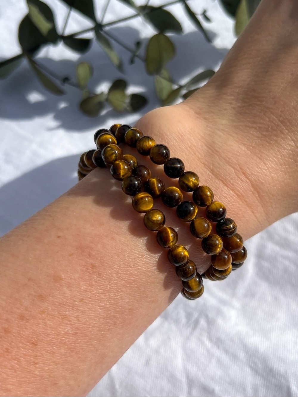 Tiger Eye Beaded Stretch Bracelets